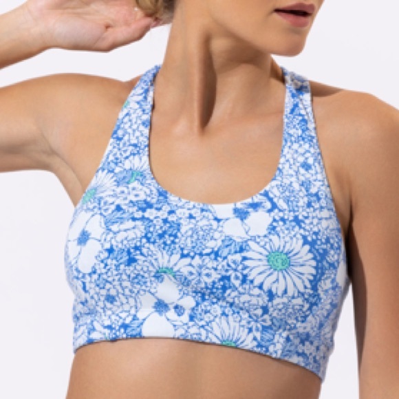 NWT POUPETTE ST BARTH Top Alexia In Blue 70's Mid Garden